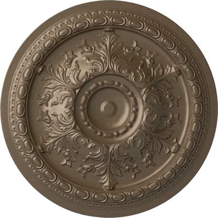 Oslo Ceiling Medallion (Fits Canopies Up To 7 5/8), Hand-Painted Warm Silver, 38 3/8OD X 2 7/8P